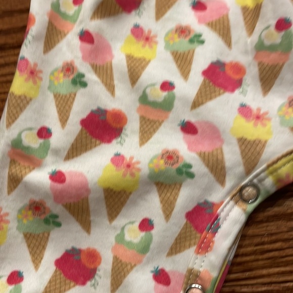 OLLIE JAY baby girl CAMILA ICE CREAM Romper summer tank size 3-6 months - Picture 4 of 9